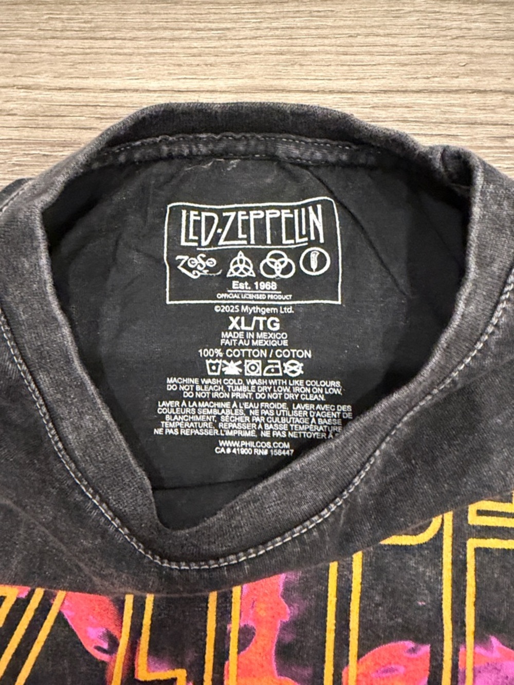 Led Zeppelin United States Of America 1977 World Tour Band Tee Men’s Extra Large - Picture 3 of 4